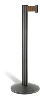 Lavi Industries Beltrac 7 ft. Retractable Aluminum Belt Stanchion, Bronze