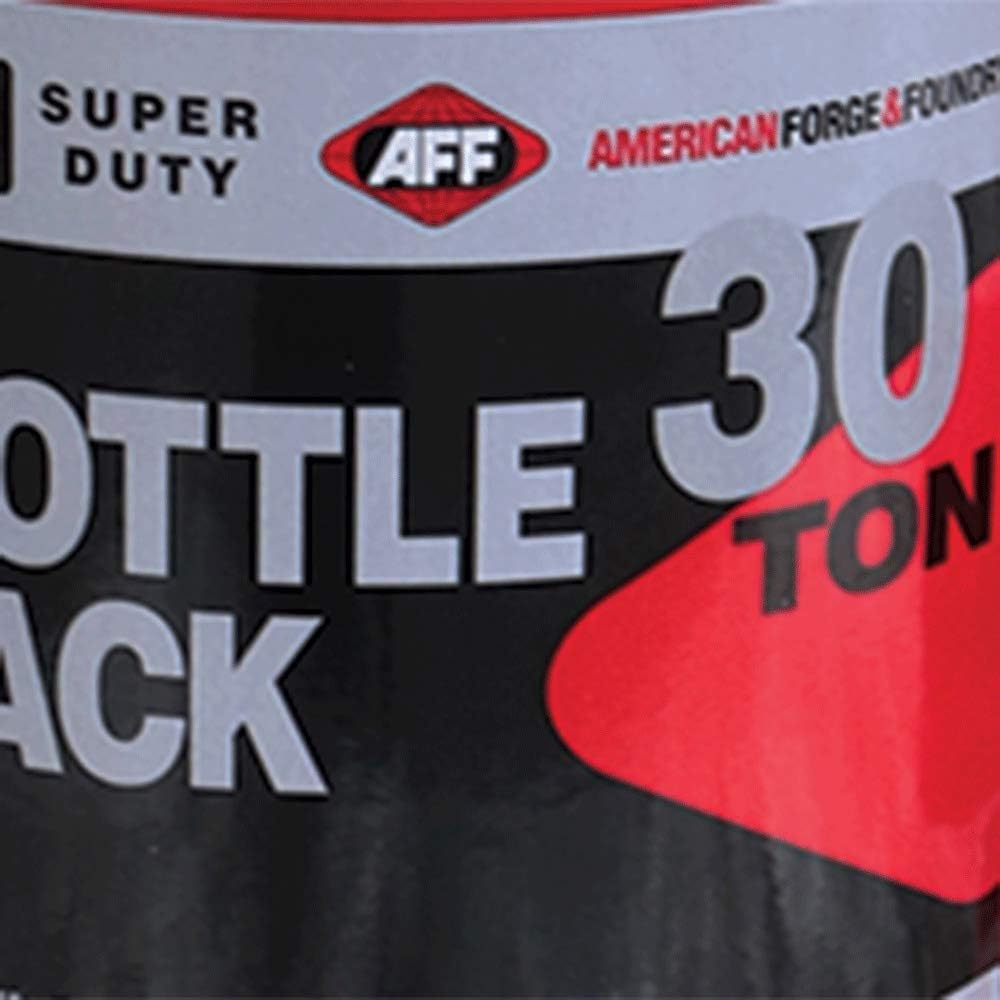 AFF Super Duty 30 Ton Hydraulic Bottle Jack, Manual, Welded Cylinder, High-Grade Steel Construction, Forged and Welded Base, 3630