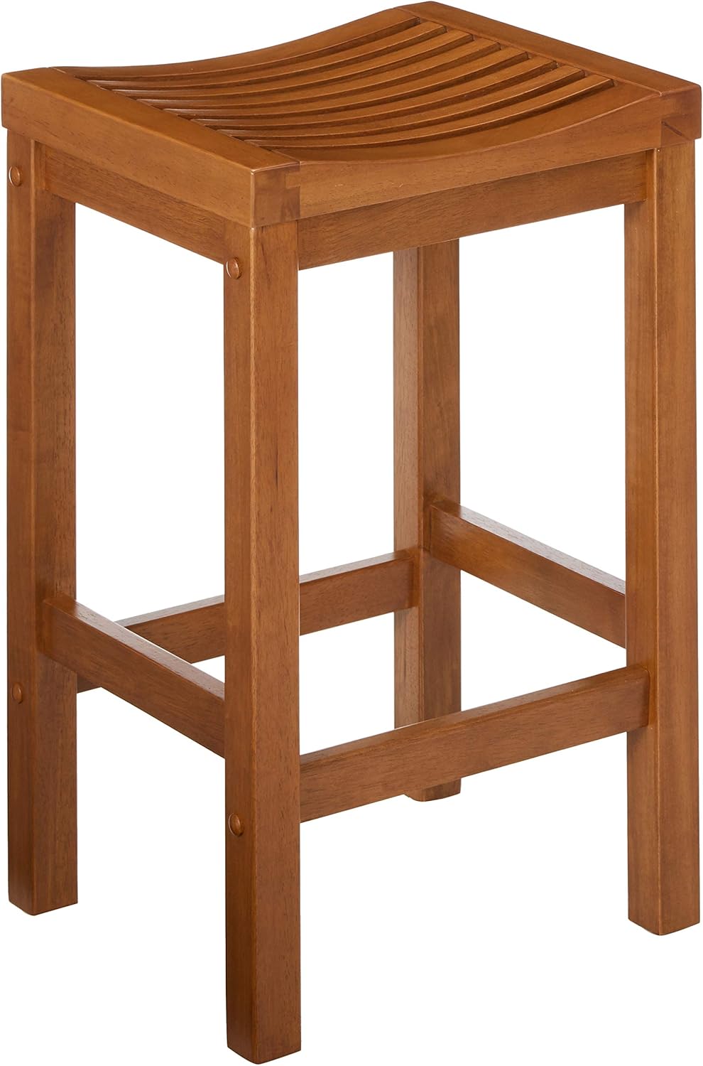 Home Styles Cottage Oak Finish 24-inche Bar Stool with Curved Seat and Hardwood Construction Pack of 2