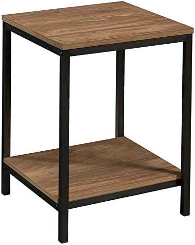 Pemberly Row Square Wood Top Side Table in Sindoori Mango Pack of 2