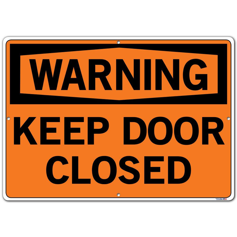 Vestil SI-W-50-E-AC-130 sign-warning-50 20.5x14.5 Alum Comp .130