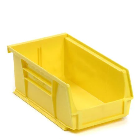 Global Industrial Plastic Stack u0026 Hang Bin, 4-1/8x22W x 7-3/8x22D x 3x22H, Yellow - Pkg QTY 24