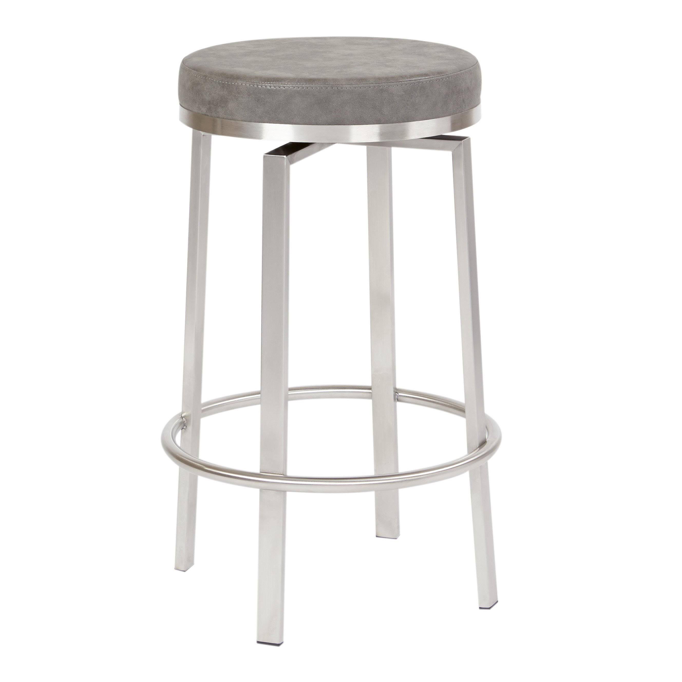 OSP Designs Katy 26x22 Swivel Stool 2 Pack, Counter, Grey