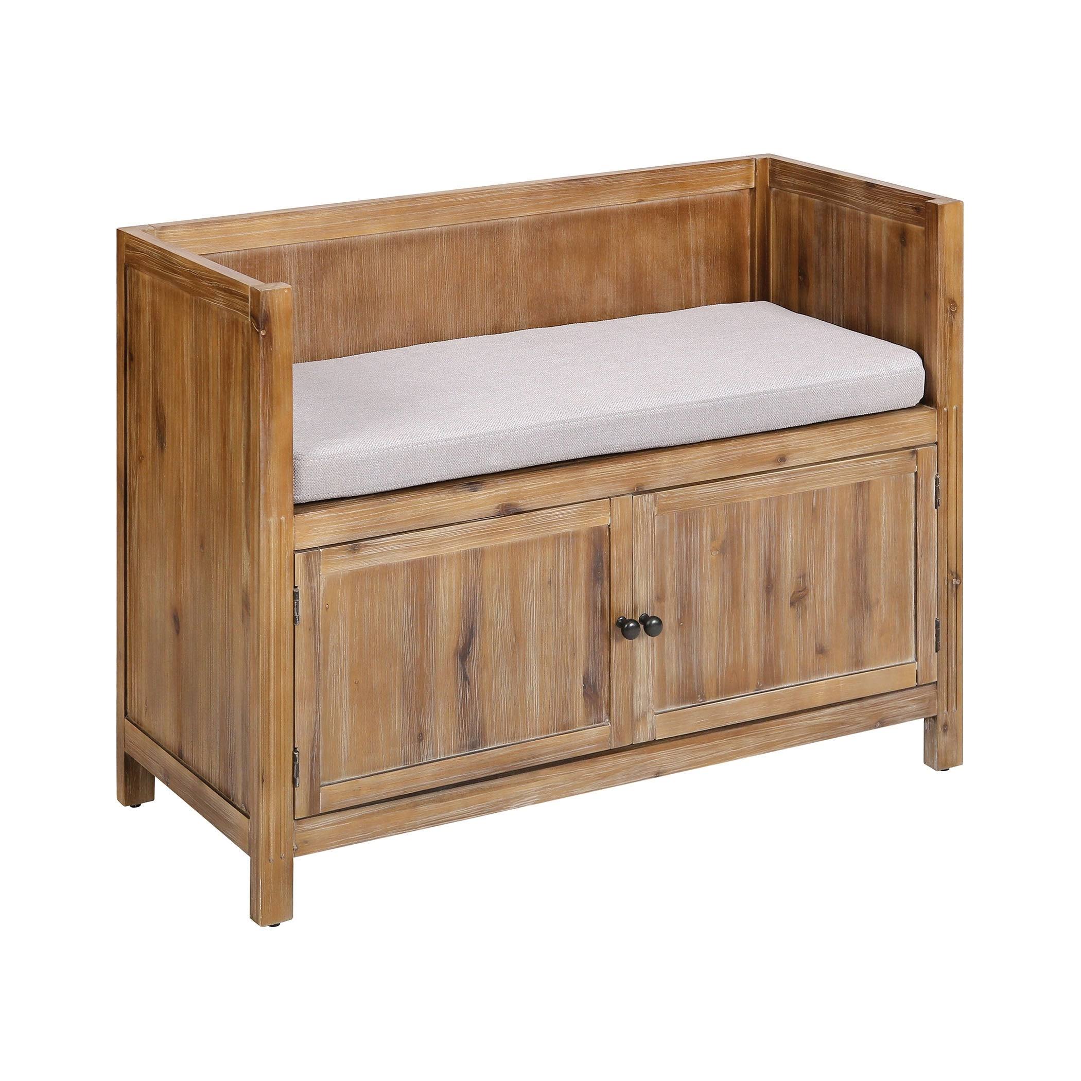 Stein World 17098 Bensonhurst Brushed Grey Acacia Storage Bench
