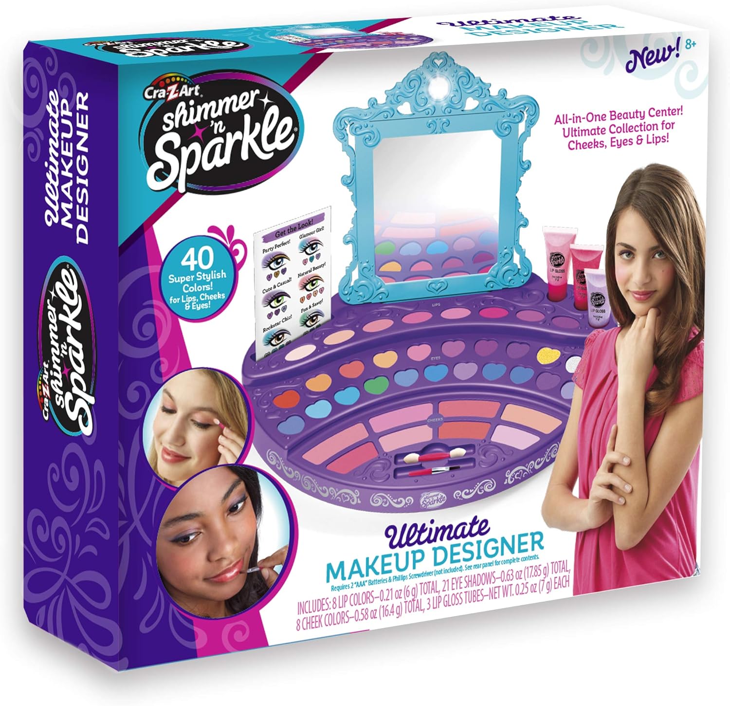 Cra-Z-Art Shimmer’ n Sparkle Real Ultimate Make Up Real Makeup Designer Kit Pack of 2