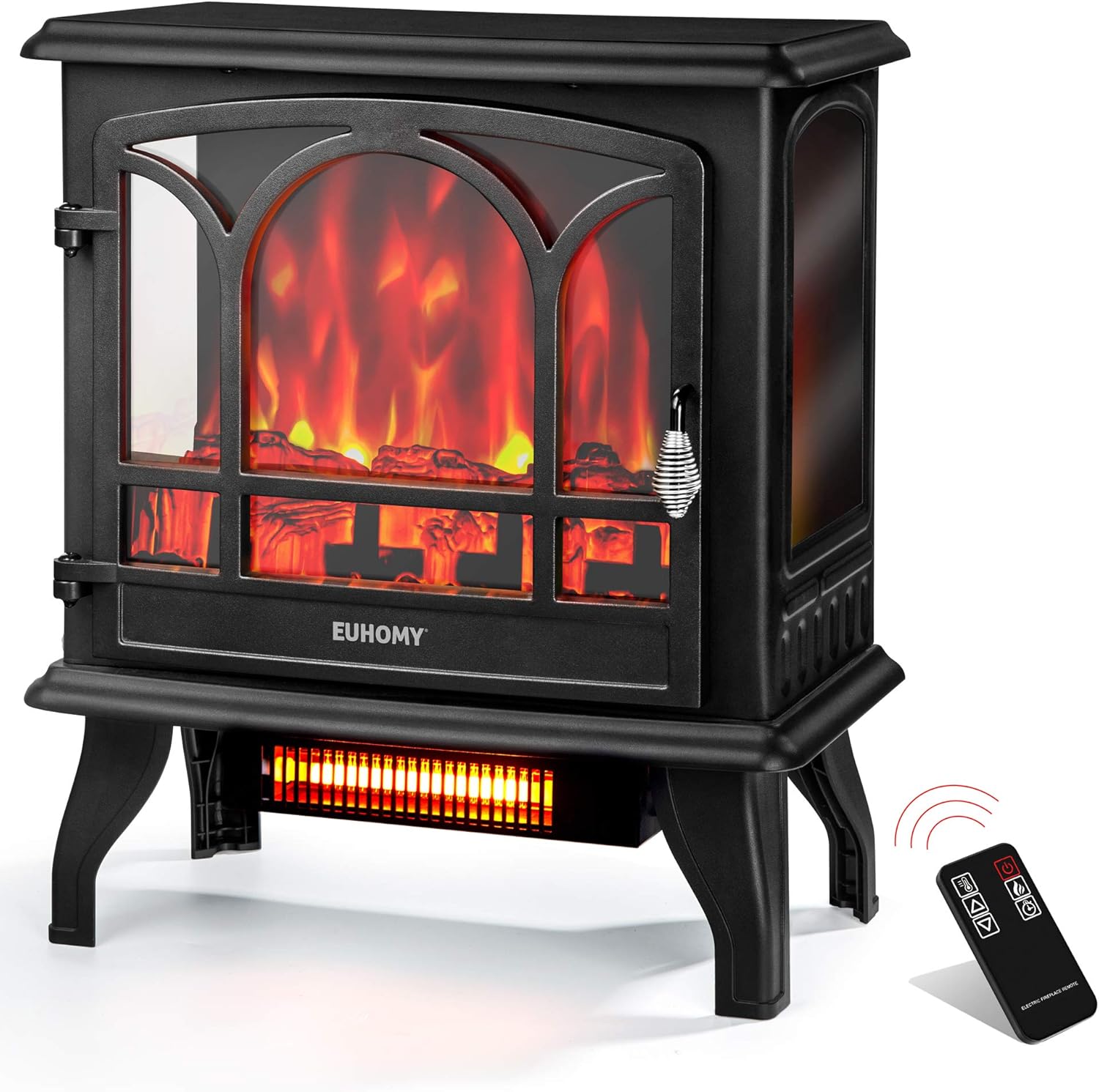 Euhomy Electric Fireplace Heater with Remote Control, 23