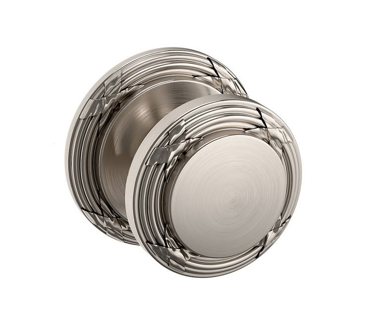 Baldwin Estate Knob 5021 Rose Privacy Set 2-3/8x22 BS Satin Nickel