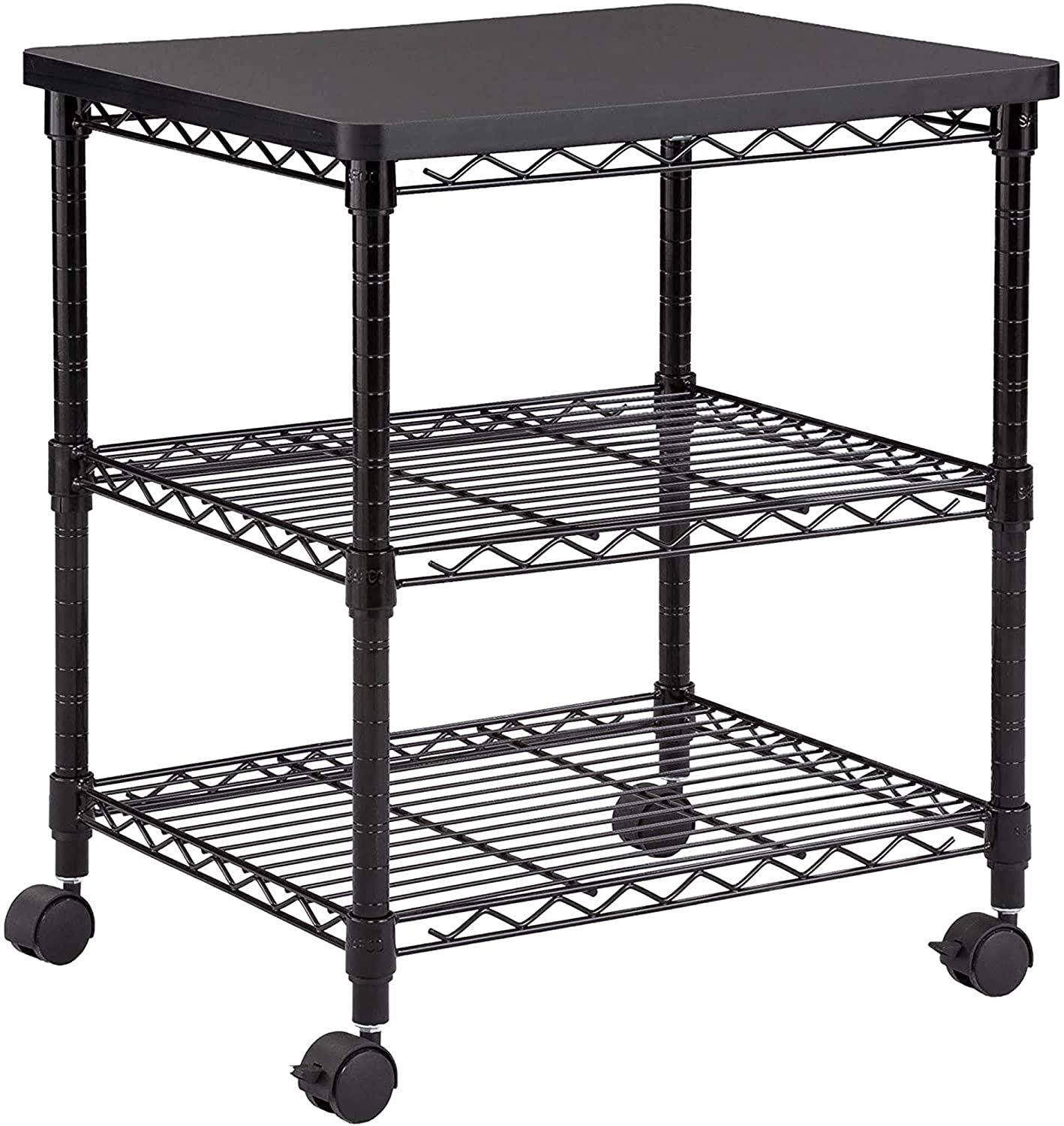 Safco Desk Side Wire Machine Stand Black