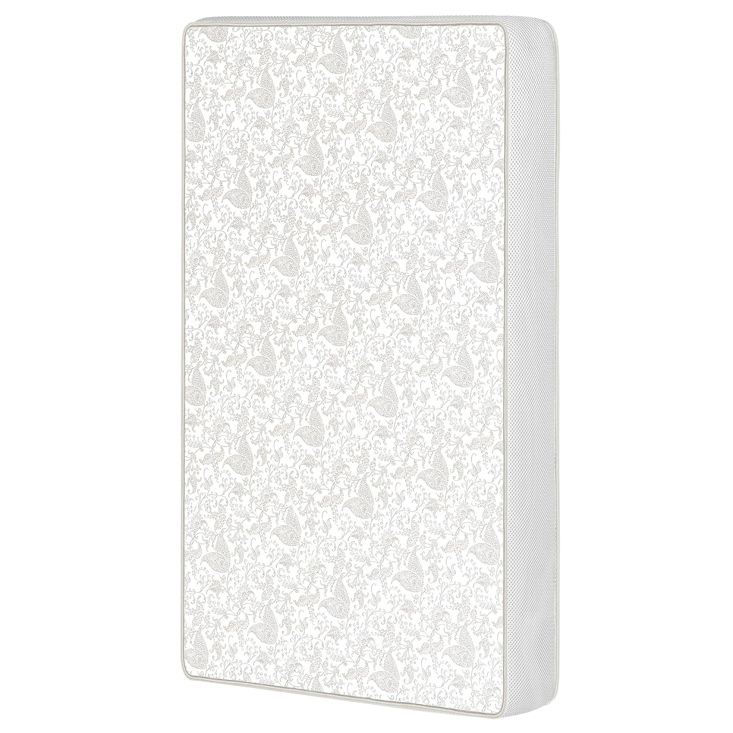 Dream On Me Breathable Two Sided Square Corner Play Yard Mattress, White/Brown, 3'' Pack of 2