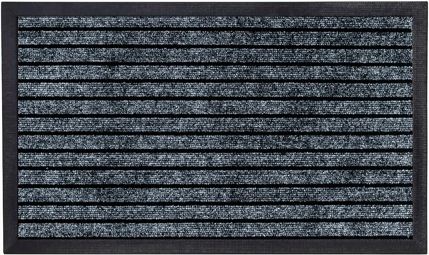 GoLeap Door Mat Indoor Front Door Mat Non Slip Rubber Indoor Outdoor Rug Entryway Welcome Mats Backing Absorbent Mud Trapper Mats Rug Mats for Entrance, Patio, Kitchen,Bathroom (36x60, Grey)