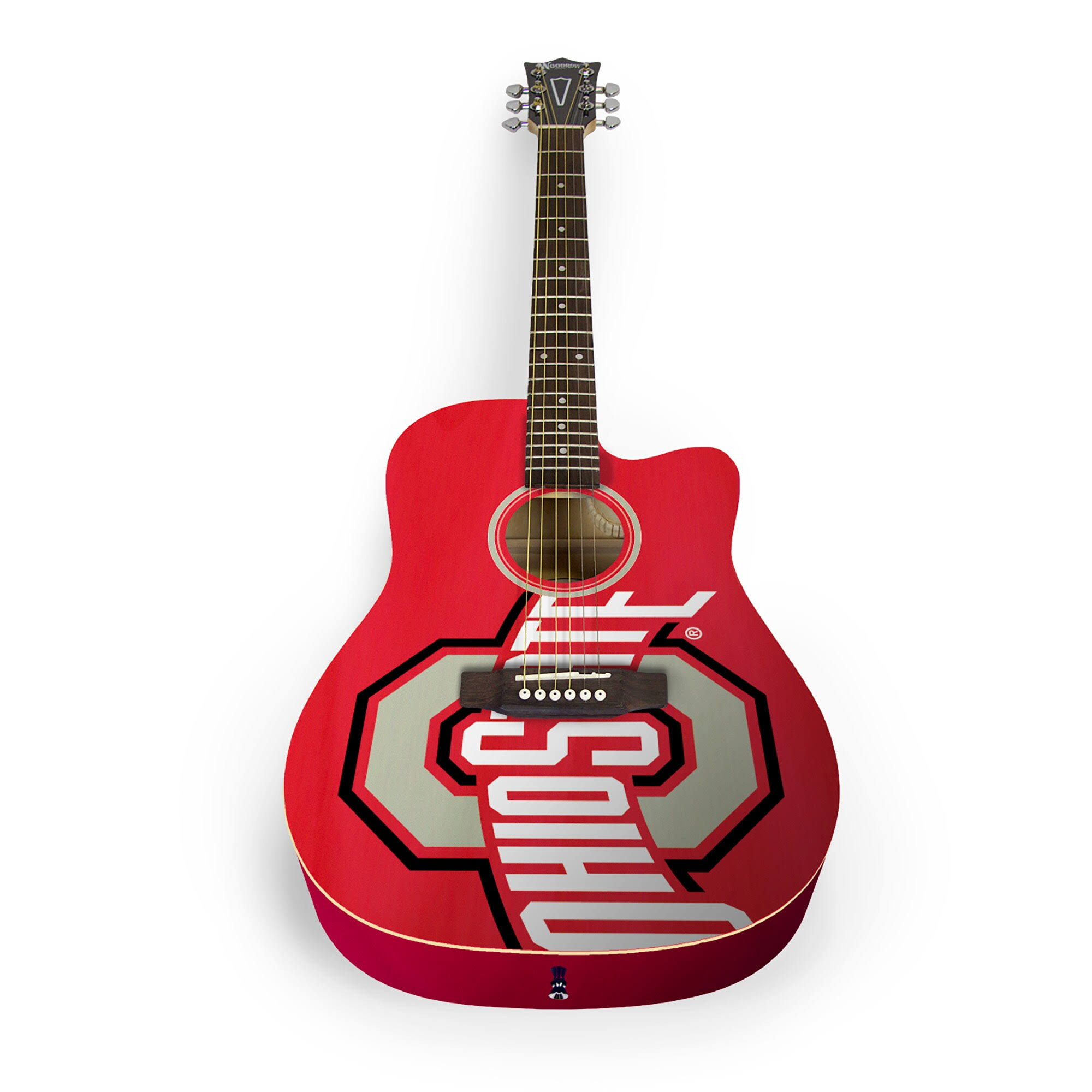 Woodrow Ohio State Buckeyes Acoustic Guitar