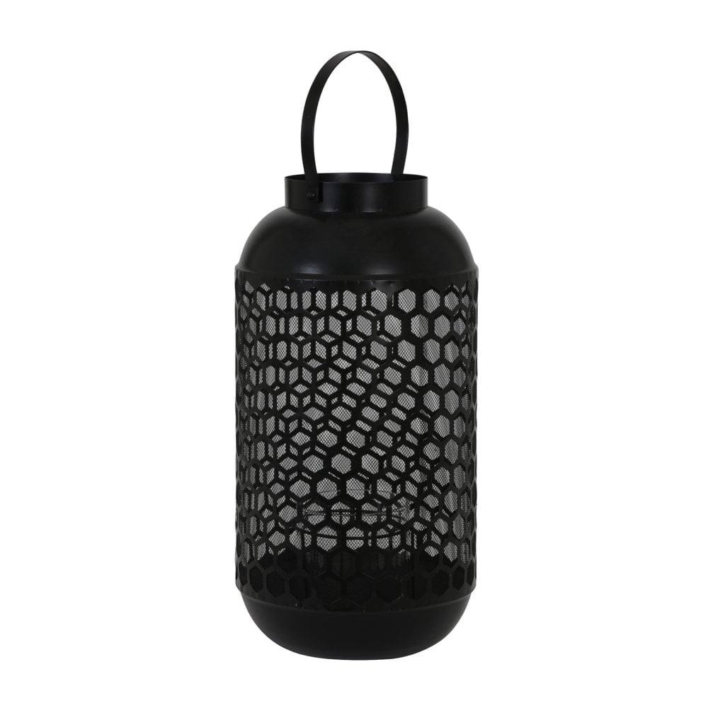 Light u0026 Living Hurricane 25.5x50cm Riglio Matted Black Indoor Candle Lanterns