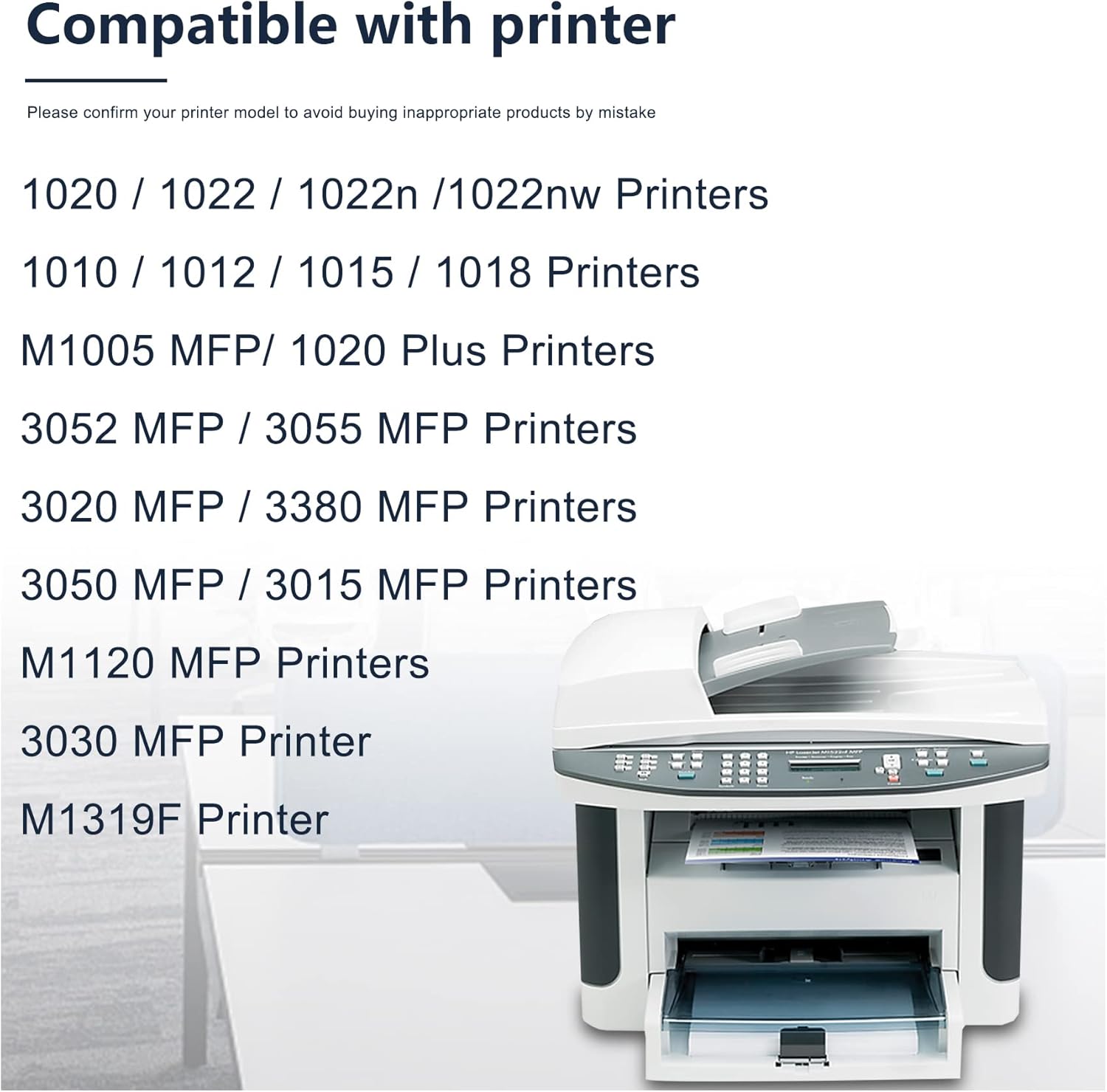 Compatible 12A Q2612A 1020 Toner Cartridges Replacement for HP 3052 3055 3050 3030 3020 3380 3015 MFP Printer (Black 2-Pack)