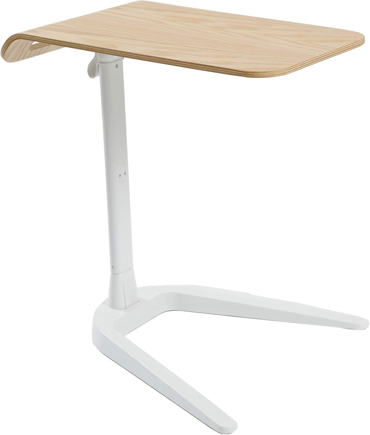 Cozy Space Swivel TV Tray Tables and Easy Storage, Portable Folding with Wood and Metal, White