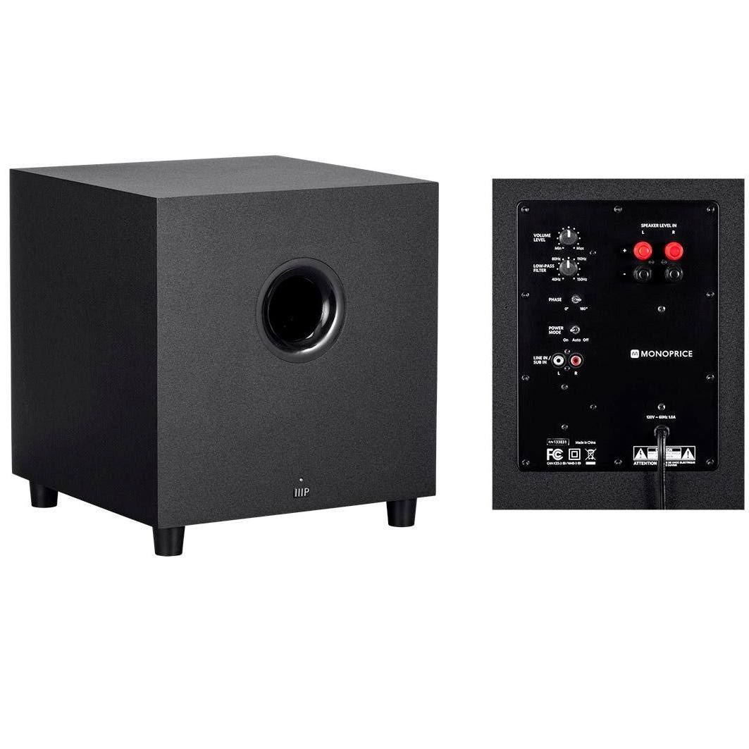 Monoprice 133832 Premium 5.1.4-Ch. Immersive Home Theater System - Black with 8 inch 200 Watt Subwoofer