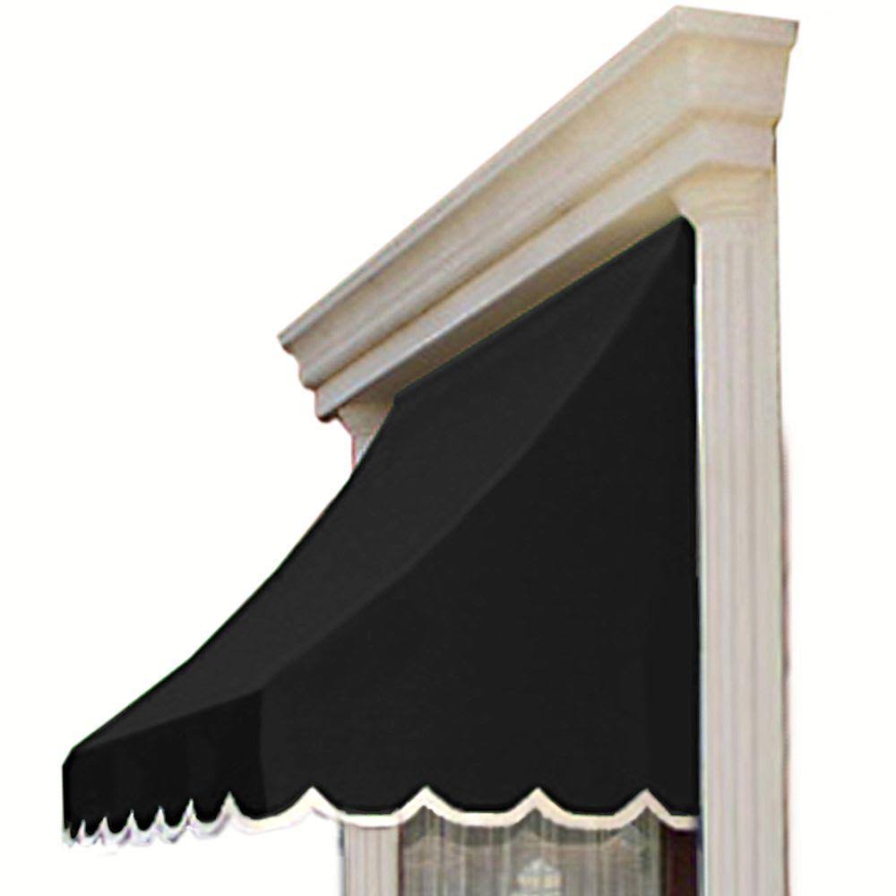 Awntech 5.38 ft. Wide Nantucket Window/Entry Awning (31 in. H x 24 in. D) in Black NN22-5K