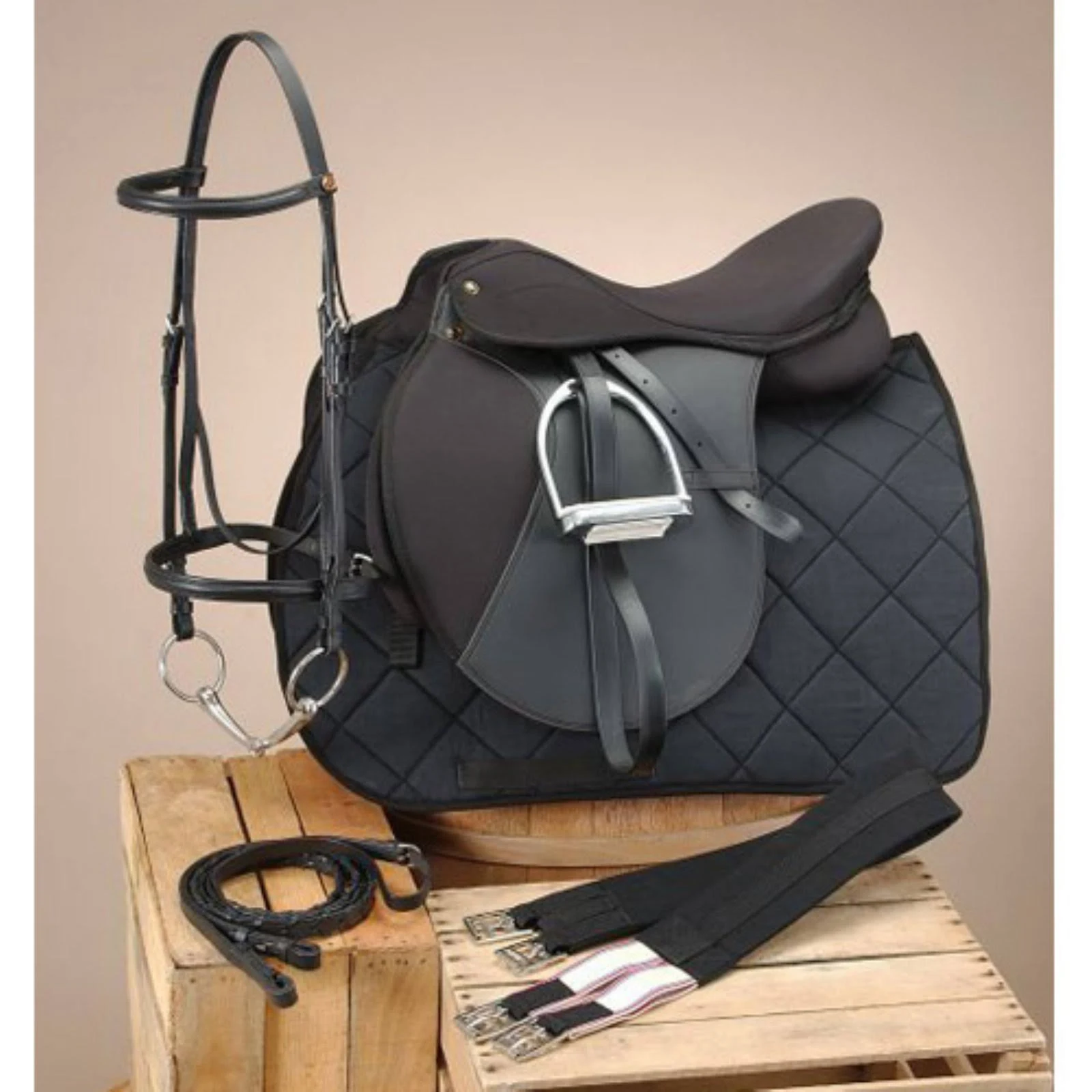 EquiRoyal Pro Am All Purpose Saddle Package, Brown