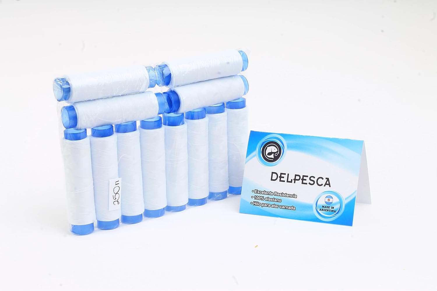 DelPesca Pack x12 Invisible Nylon Fishing Bait Elastic Thread Spool Fishing Lure Wire 150mts 492ft 0,042 Transparent