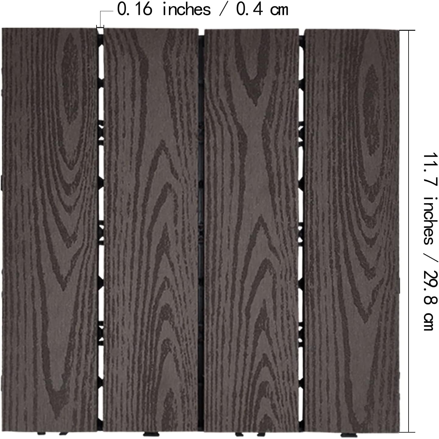 Annurssy 22 Pack Interlocking Deck Tiles 12