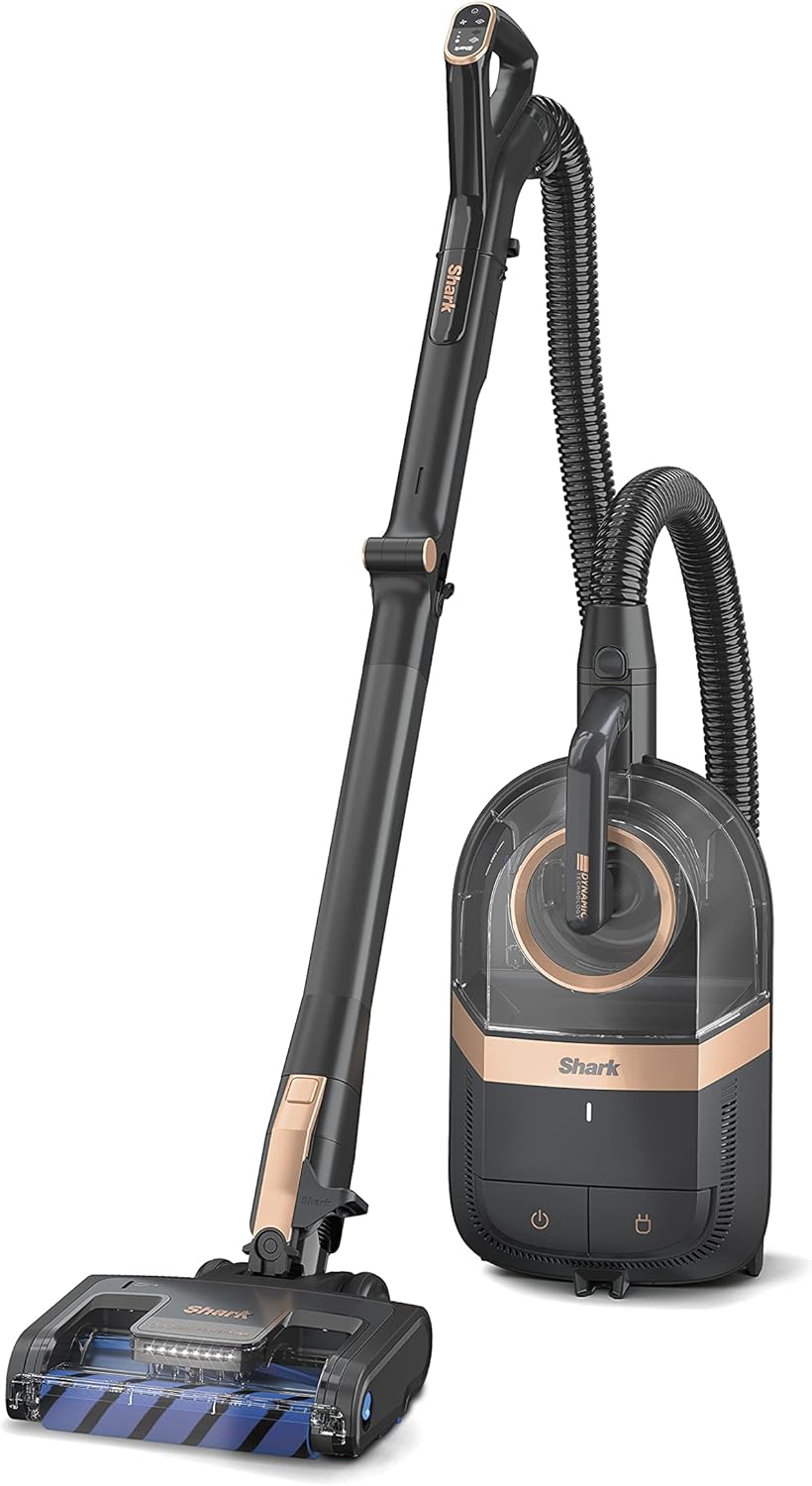 Shark CZ2001 Canister Vacuum Vertex Bagless Corded with Self-Cleaning Brushroll & DuoClean PowerFins, Black/Copper, Placeholder
