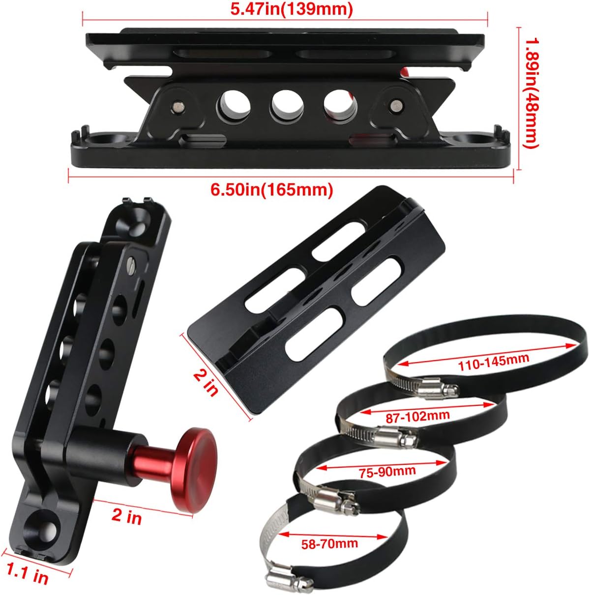 Universal Fire Extinguisher Mount Vehicle | Roll Bar Fire Extinguisher Bottle Holder | Quick Release Fire Extinguisher Bracket for Jeep Wrangler JK TJ CJ JL Rubicon 18-20 UTV Polaris RZR Boat Pack of 2