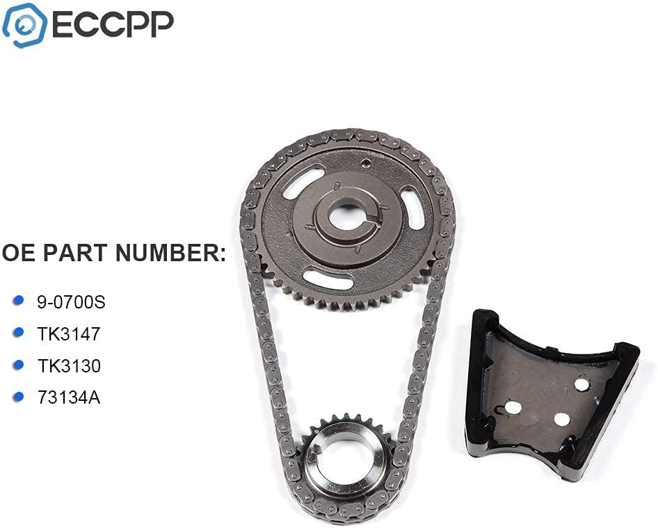ECCPP Timing Chain Kit for Buick Century Regal Terraza Rendezvous Skylark Chevrolet Berreta Corsica Equinox Oldismobile Achieva 3.1 3.4 3.5 3.9 L OHV