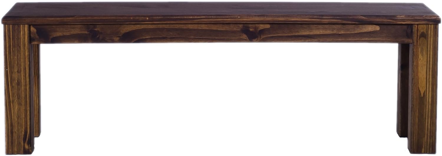 TableChamp Bench Solid Pine 37.8 Inch Oak Antique Wood Oiled Pack of 2