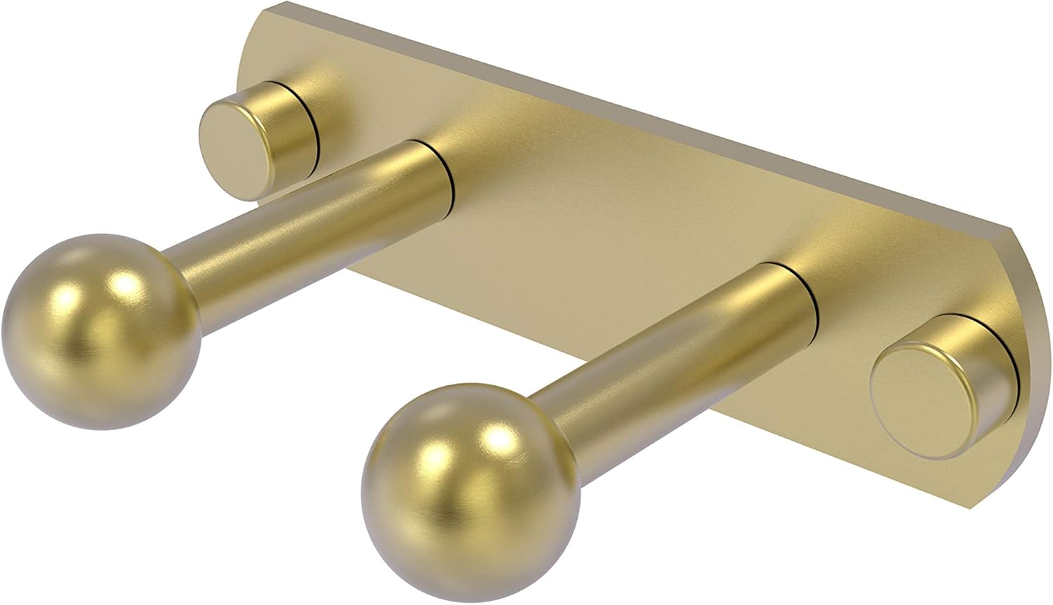 Allied Brass P1000-20-2 Prestige Skyline Collection 2 Position Multi Peg Decorative Hook, Satin Brass Pack of 2