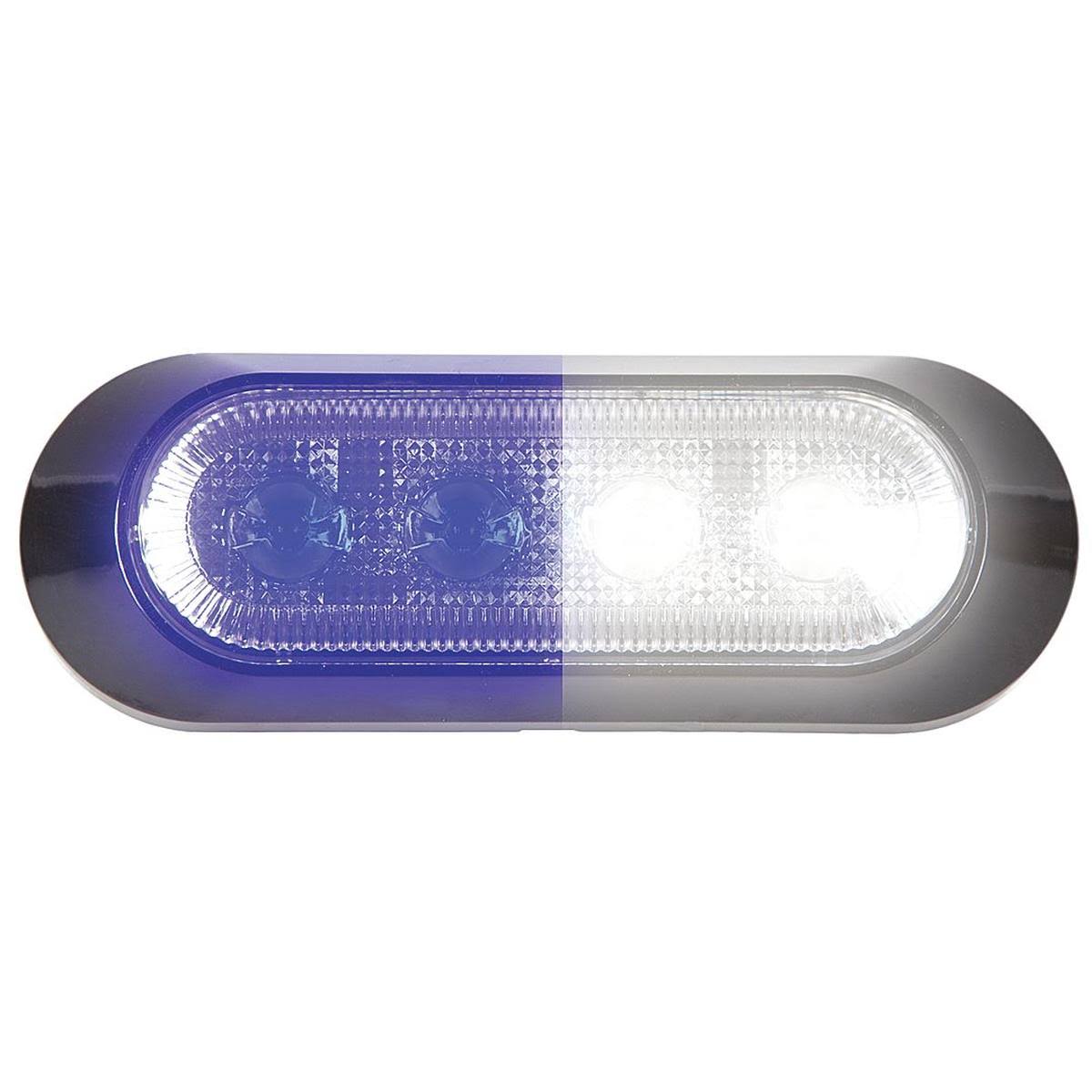 Maxxima M20384BWCL Warning Light,LED,Blue/White,Surface MNT G2269018