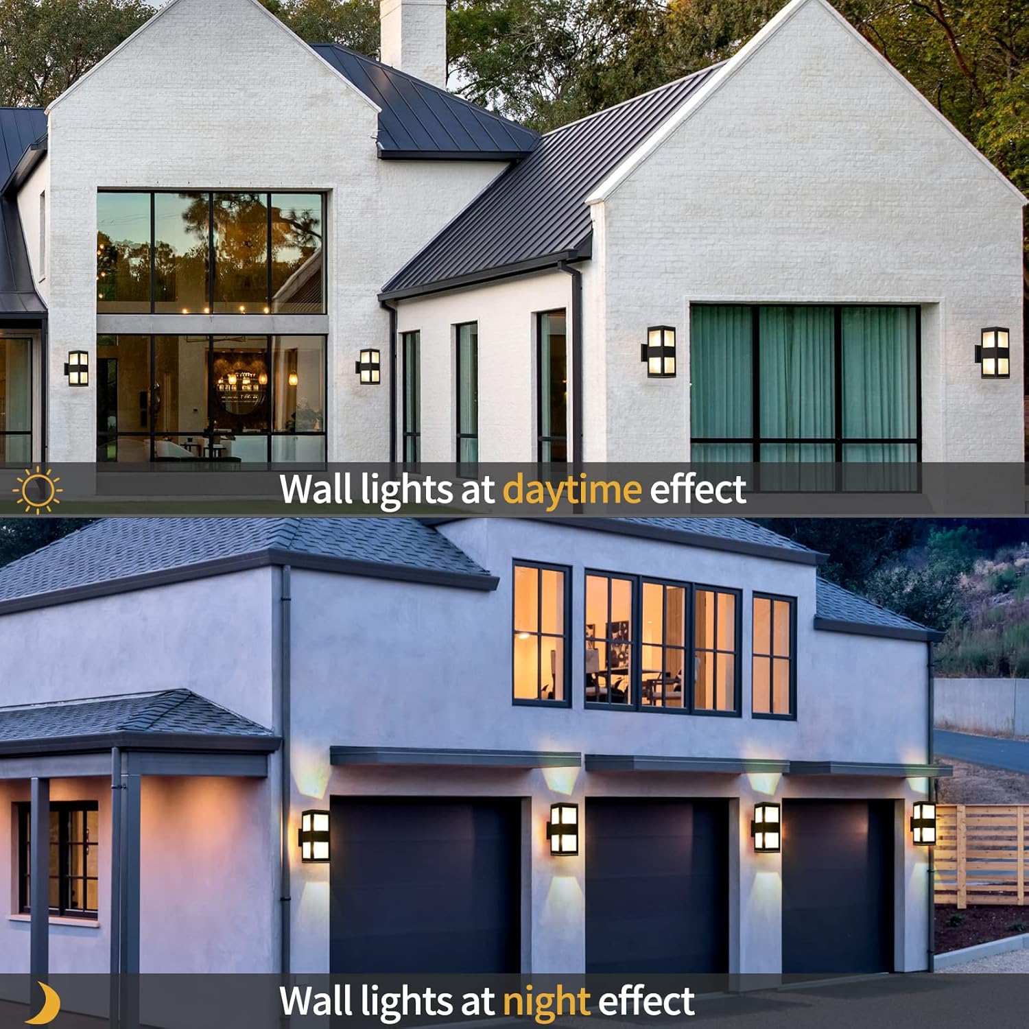 Outdoor Wall Light Modern Porch Light Fixtures Aluminum Wall Sconces Square Up and Down Wall Lamp Suitable for Courtyards,Terraces,Garages,Doorways