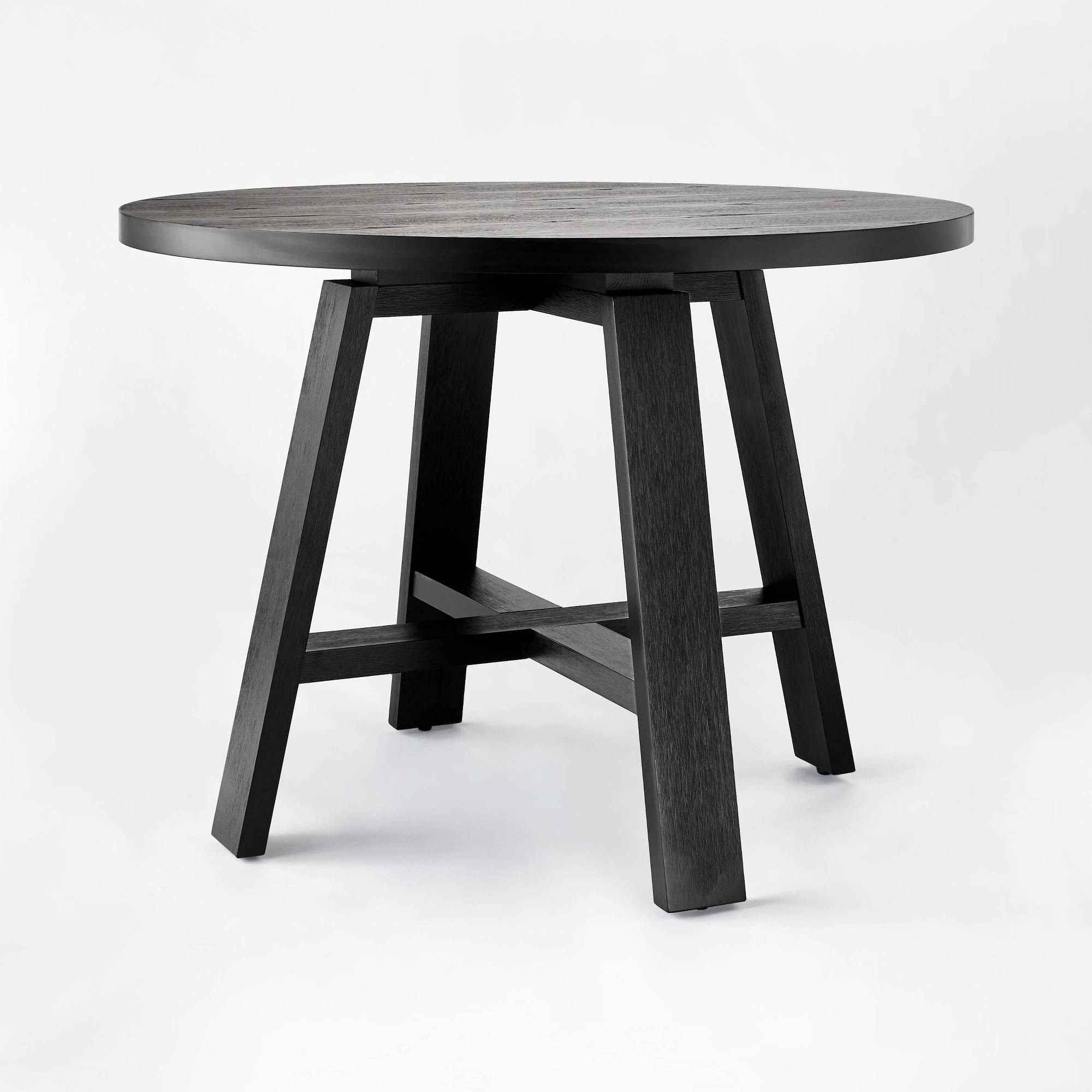 42x22 Linden Round Wood Dining Table Black - Threshold Designed with Studio McGee