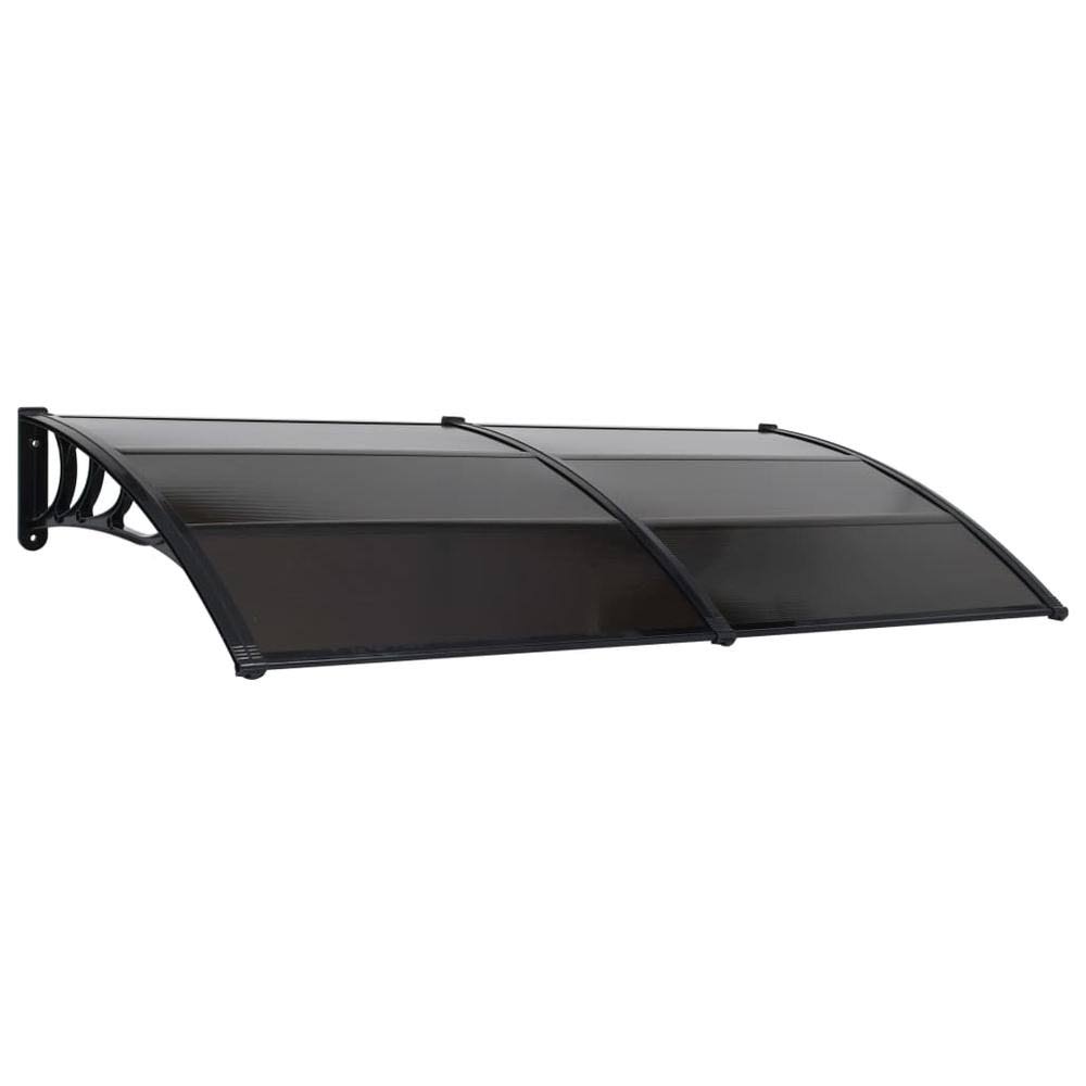 vidaXL Door Canopy Black 94.5x22x39.4x22 PC