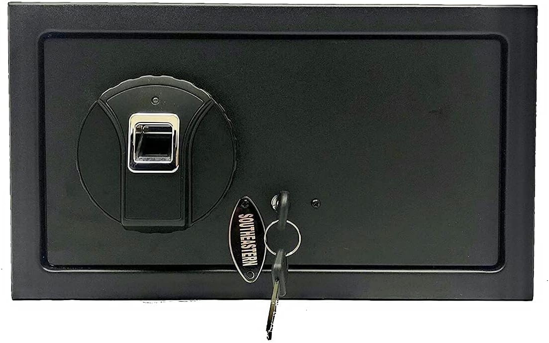 Southeastern Electronic Safe Box with Fingerprint Lock Home Office Money Safe Pack of 2