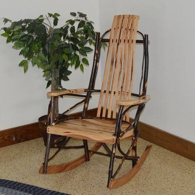 Woodacre Hickory Rocking Chair Loon Peak Frame Color: Rustic Hickory
