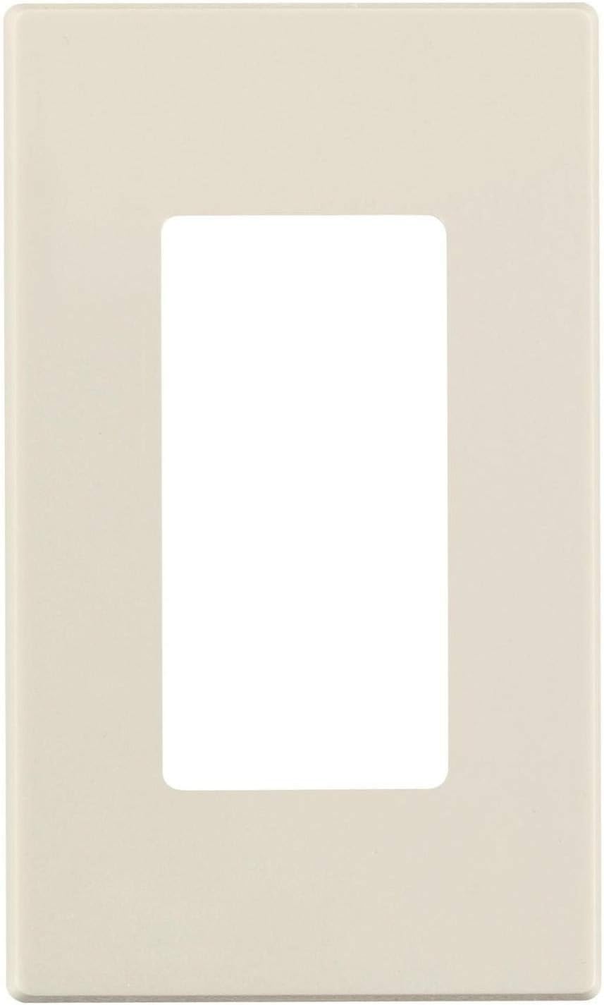 Leviton 80301-ST 1-Gang Decora Plus Wallplate Screwless Snap-On Mount, Light Almond, 20-Pack Pack of 2
