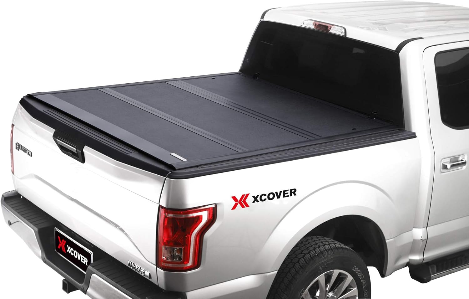 Xcover Low Profile Hard Folding Truck Bed Tonneau Cover, Compatible with 2019-2022 Ram 1500 5.7 Ft Short Bed New Body Only (NOT for Classic Body, Track System, Roll Bar & Multifunction Tailgate)