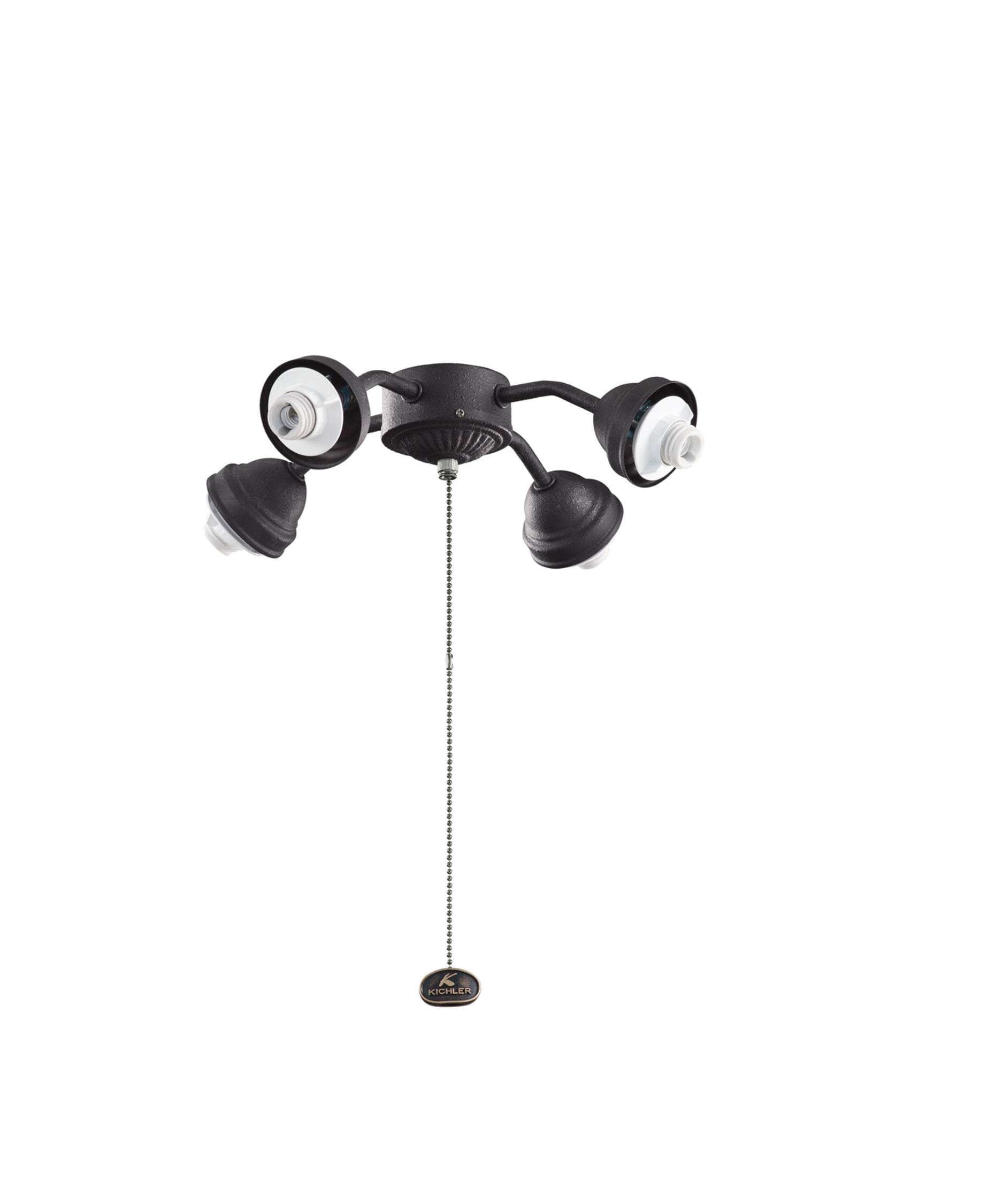 Kichler 350102DBK 4 Light Bent Arm Fitter Distressed Black