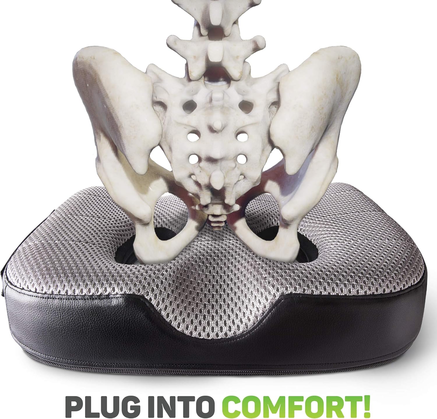 Socket Seat - Memory Foam Sit Bone Relief Cushion for Butt, Lower Back, Hamstrings, Hips, Ischial Tuberosity