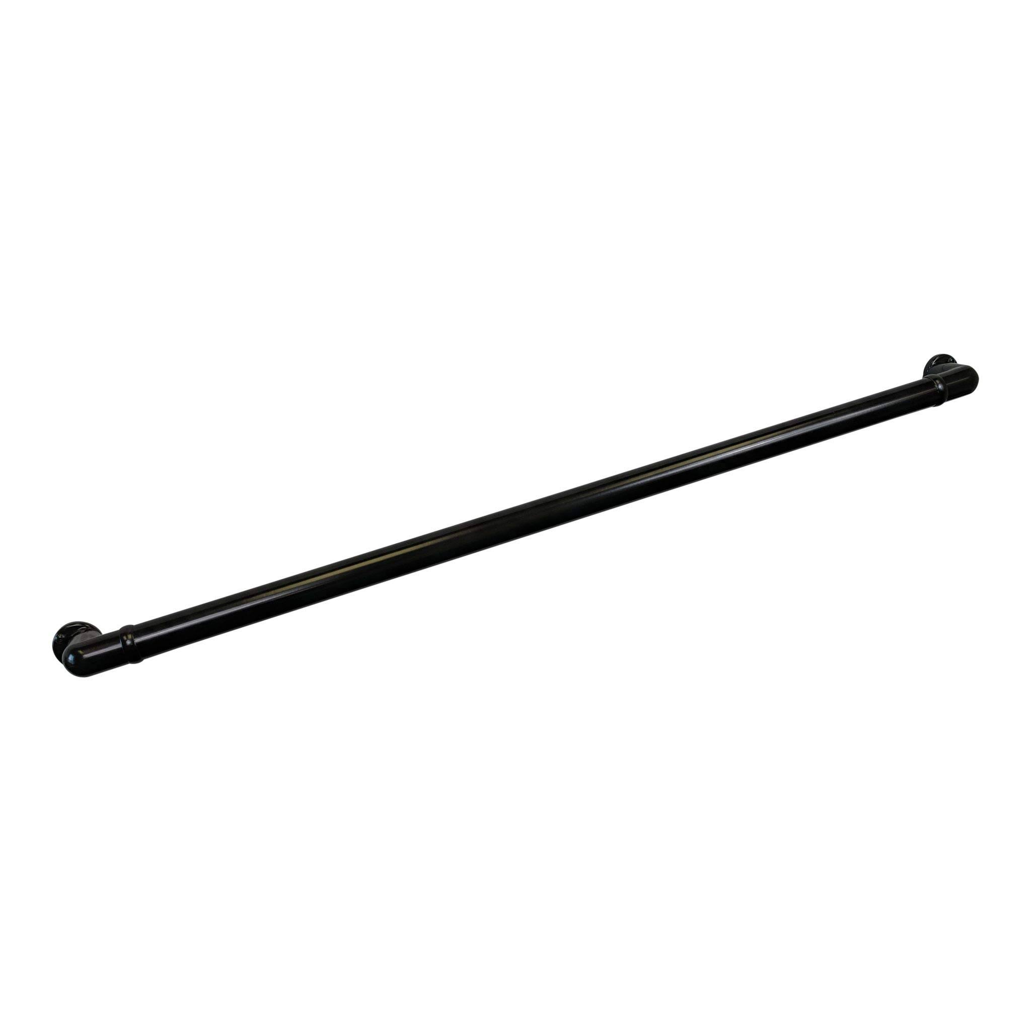Chr Handrail Section with Return (10& Length,Satin Black)