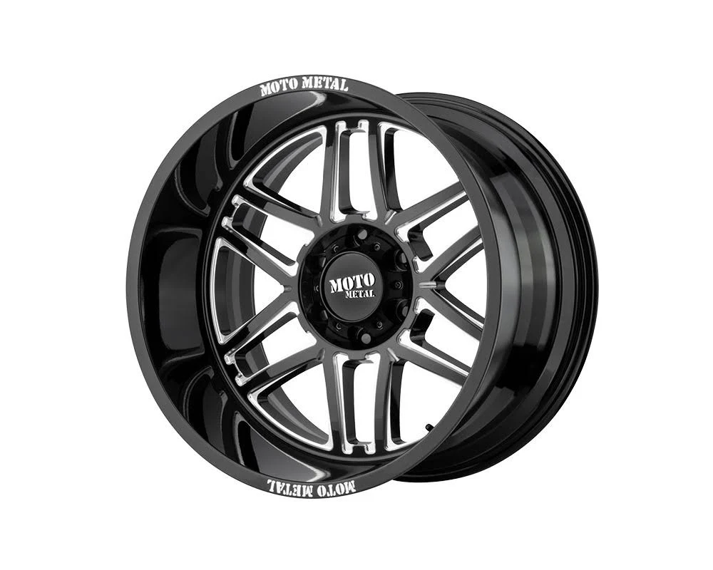 Moto Metal MO99222085318N MO992 Folsom Wheel 22x10 5x5x139.7 -18mm Gloss Black Milled