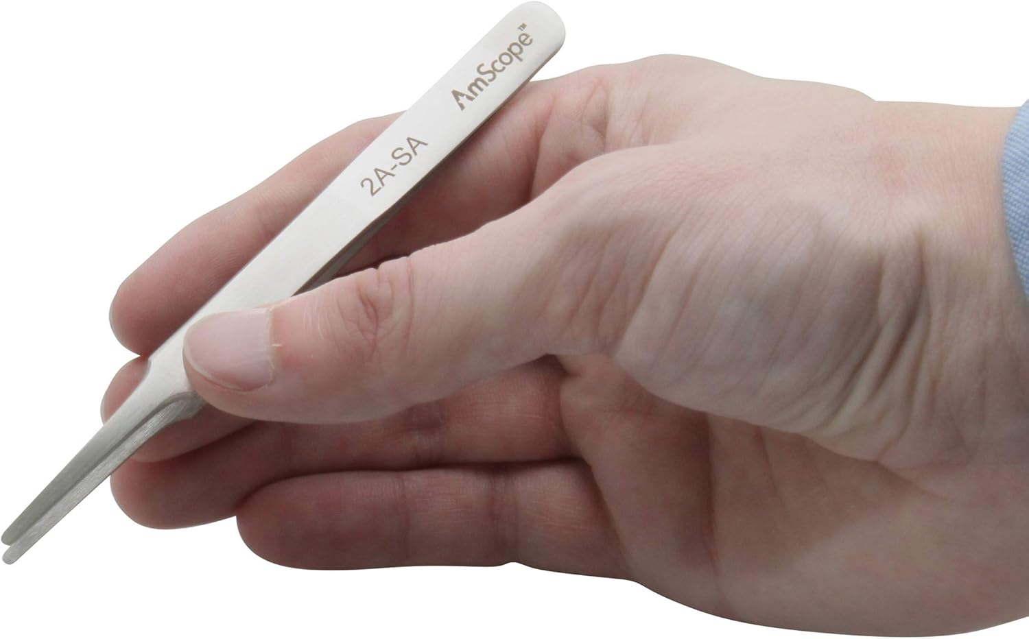 AmScope - High Precision 4 1/2 in. Tapered Flat Tip Tweezers - Multi-Pack - 5 pcs