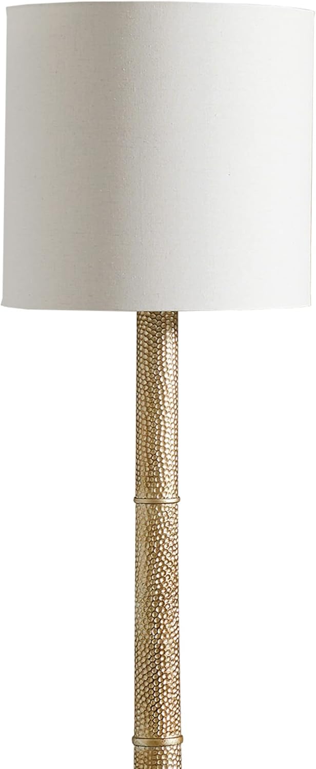 Catalina Lighting 20423-001 Modern Hammered Metal Floor Lamp with Hardback Linen Shade, LED Bulb Included, 60.5