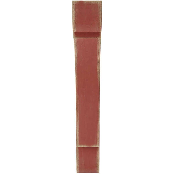 Ekena Millwork BKTWD01X12X12OLRD 1 3/4x22W x 12x22D x 12x22H Extra Large Olympic Wood Vintage Decor Bracket, Salvage Red