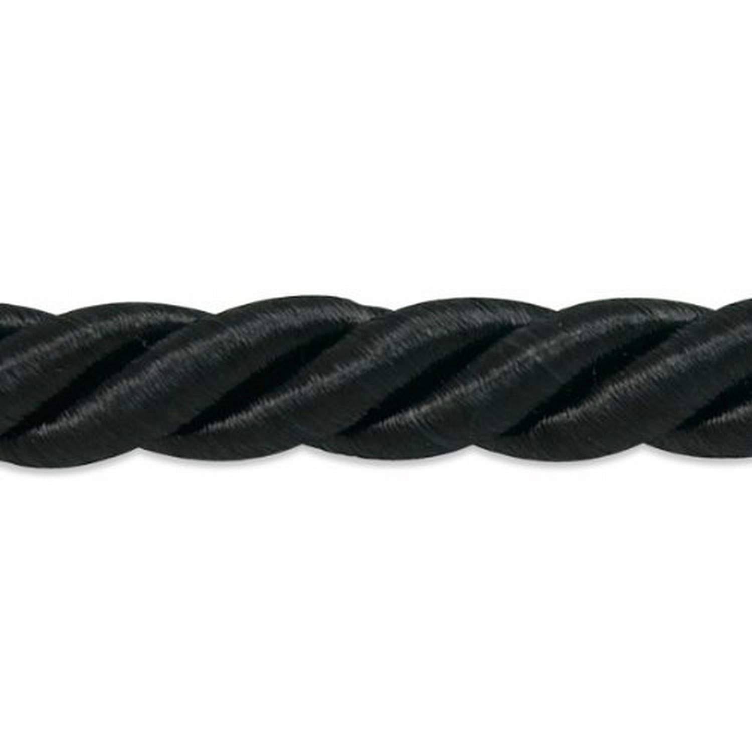 Expo International Savannah 1cm Twisted Cord Trim, 20-Yard, Black