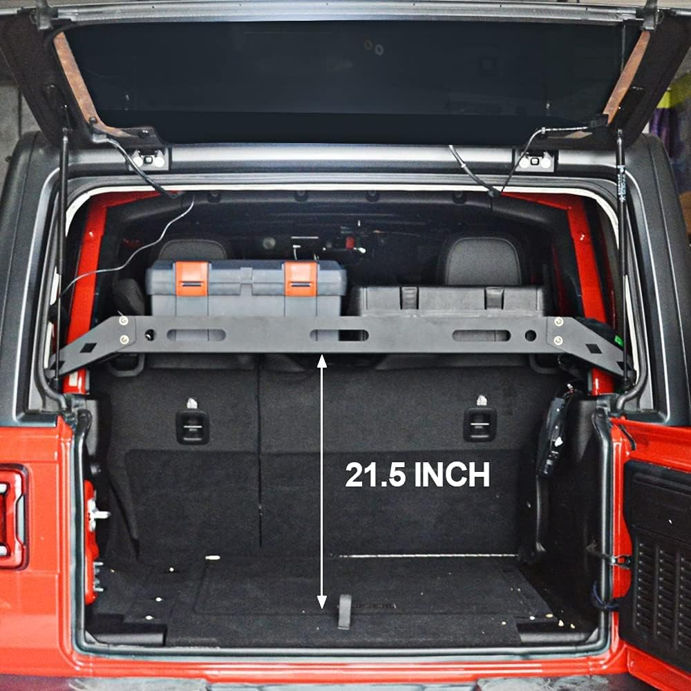 Cargo Rack Basket Aluminum Alloy Storage Carrier for 2018-2021 Wrangler JLU 4 Doors