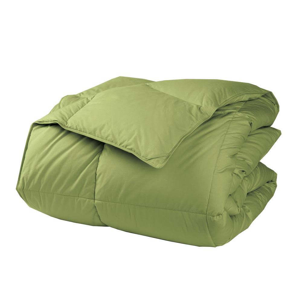 The Company Store Lacrosse LoftAIRE Extra Warmth Fern Green Twin Down Alternative Comforter