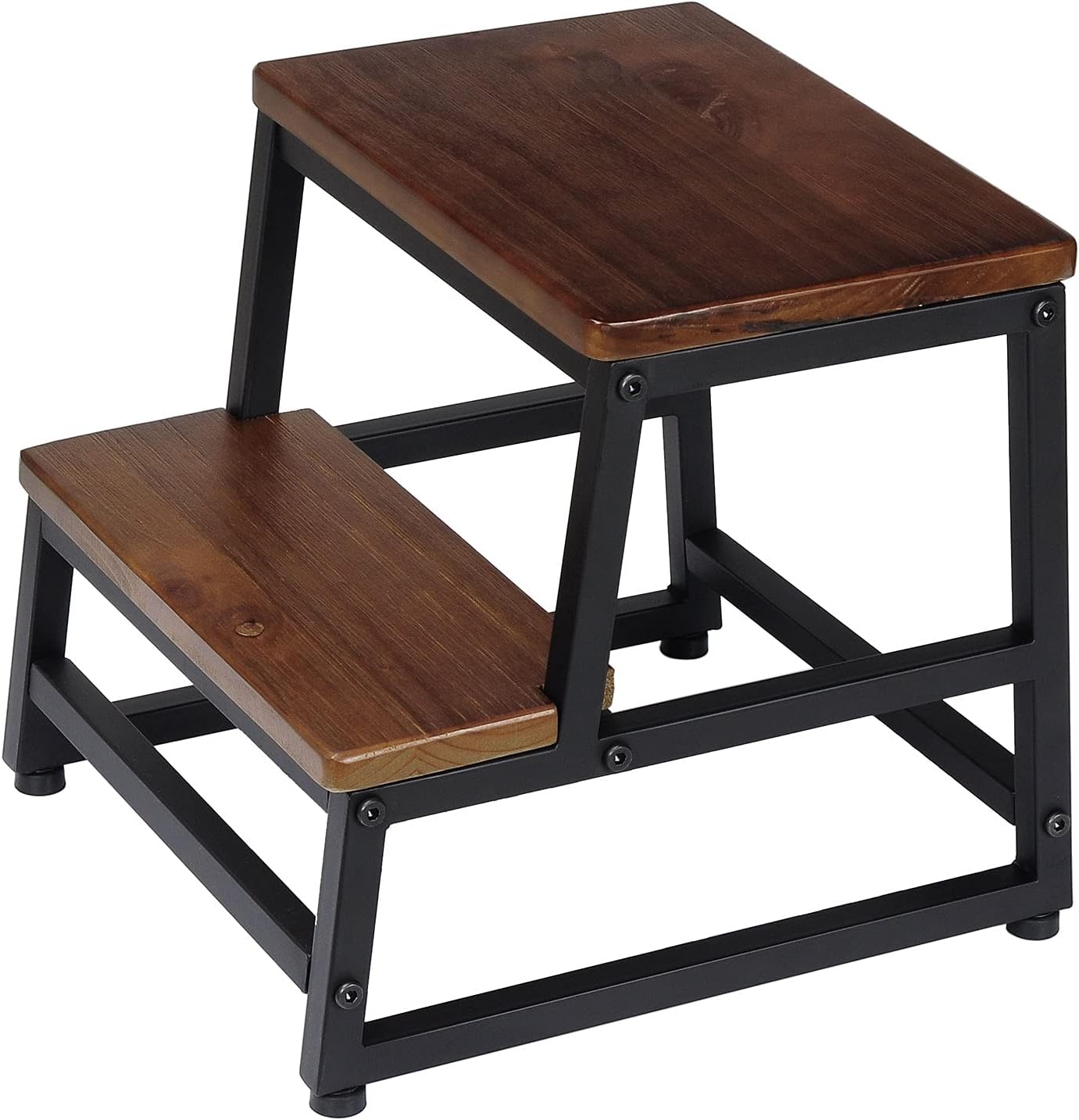 Bed Steps for High Beds for Adults 500lb Load Capacity -Assembly Required(Dark Walnut) Pack of 2