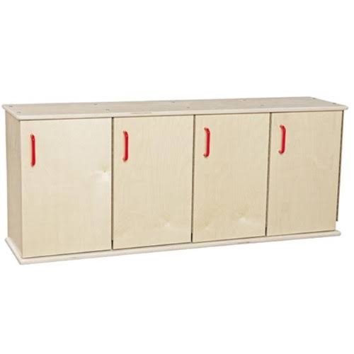 Deluxdesigns Four-Section Stackable Lockers with Doors, RTA