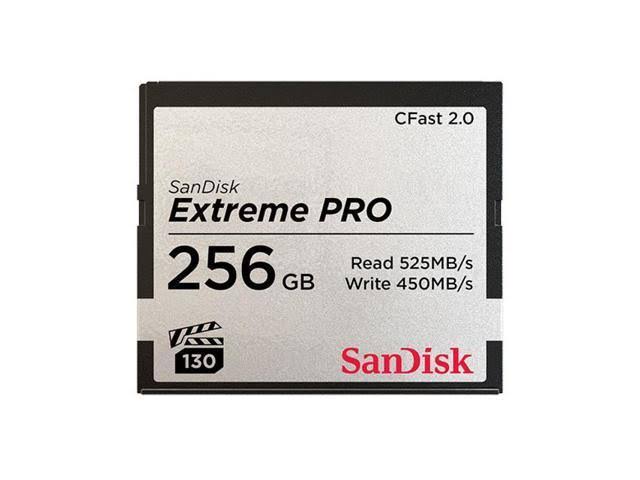 SanDisk Extreme Pro 256 GB CFast 2.0 Memory Card, Black