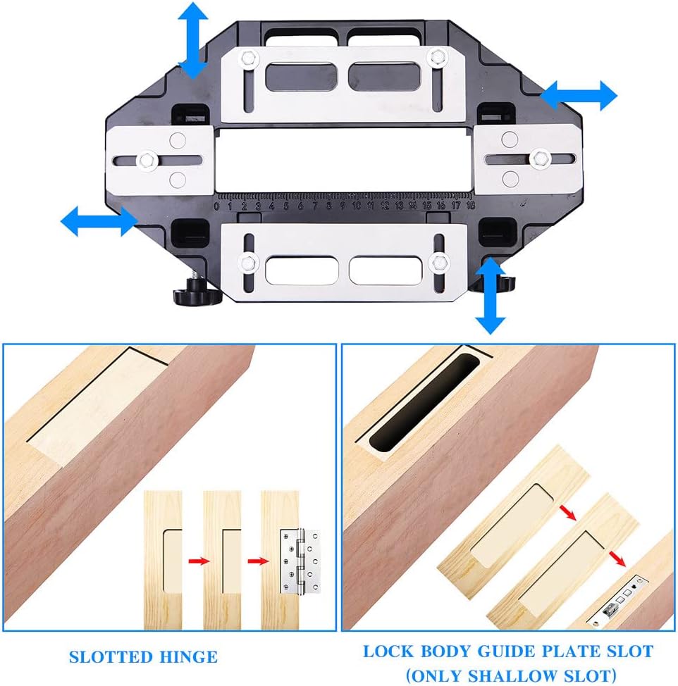 AUTORIFIC Door Hinge Template Jig, Door Lock Cabinet Router Door Jamb Hinge Installation Kit (B99HT4) Pack of 2